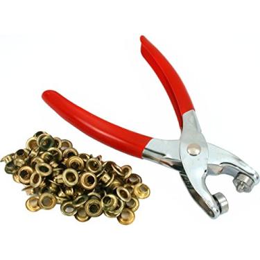 Imagem de Eyelet Pliers Fabric Tent Hole Punch Tool 100 Grommets