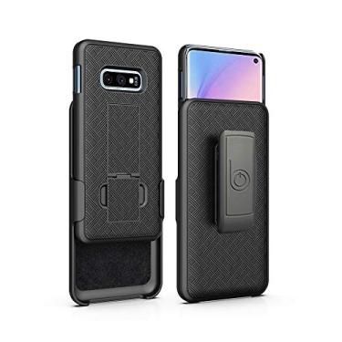 Imagem de BELTRON Combo de capa protetora e coldre slim fit para Galaxy S10E com clipe giratório para cinto e suporte integrado (compatível com Samsung Galaxy S10E G970 2019) - NÃO Plus