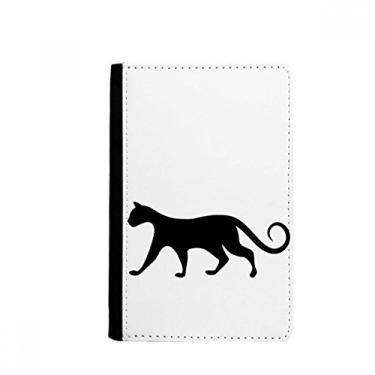 Imagem de Porta-passaporte encantador amante de gato preto arte animal contorno porta-passaporte Notecase Burse capa carteira porta-cartão, Multicolor