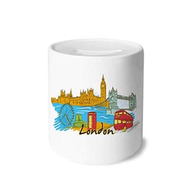 Imagem de DIYthinker UK The United Kingdom London Money Box Saving Banks Ceramic Coin Case Kids Adults