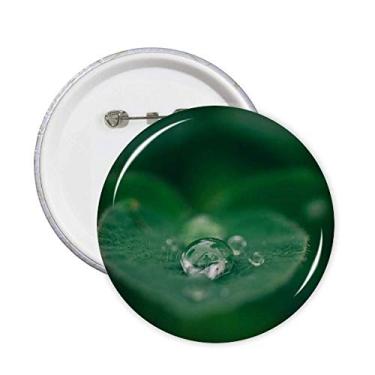 Imagem de Alfinetes de folha de orvalho com imagem natural e emblema de botão para decoração 5 peças