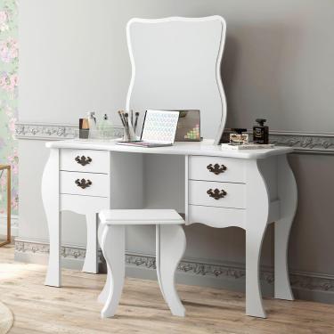 Imagem de penteadeira camarim 4 gavetas com espelho modular patrimar