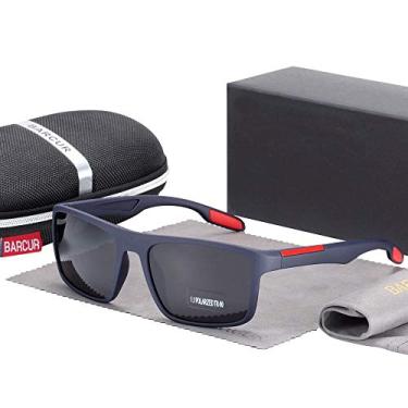 Imagem de Óculos de Sol Masculino Barcur Polarizados Anti Reflexo Ultra-Leve BC2306 (Cinza Azulado)