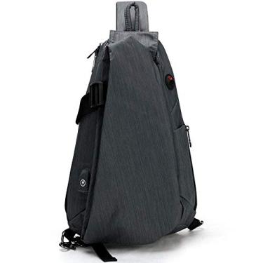 Imagem de Mochila de ombro Bolsa de ombro Bolsa mensageiro de grande capacidade multifuncional, tecido impermeável personalizado para vestir, material respirável, leve, macio e confortável