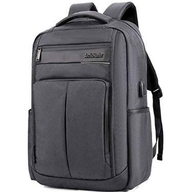 Imagem de Mochila de ombro masculina impermeável de pano oxford mochila para laptop de negócios mochila de descompressão, material de náilon à prova d'água e resistente ao desgaste