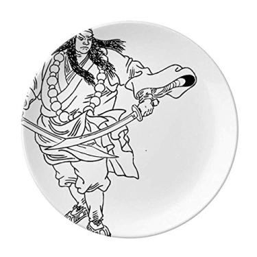 Imagem de Masterpiece The Romance Figura chinesa Wusong Prato decorativo de porcelana Salver Prato de jantar