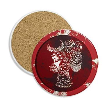 Imagem de Primavera Happy New Year Caneca porta-copos de flor Caneca de proteção de mesa Pedra absorvente