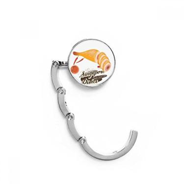 Imagem de Gancho de mesa de galinha hainanesa tradicional de Singapura com fecho decorativo dobrável