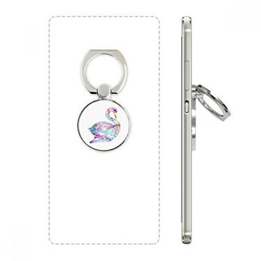 Imagem de Suporte de anel de telefone colorido em aquarela com pássaro ajustável