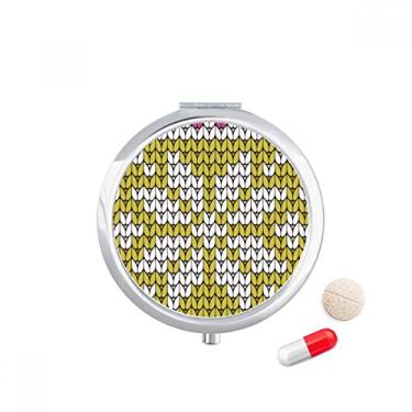 Imagem de Caixa de comprimidos com ilustração quadrilateral polvo de costura, dispensador de remédios