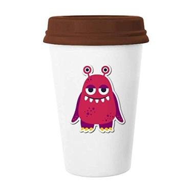 Imagem de Caneca de cerâmica do monstro rosa do universo e alienígena copo de café copo de cerâmica