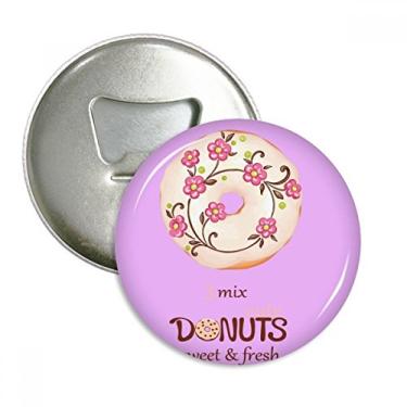 Imagem de Broche de flores, rosquinhas, sobremesas, doces, abridor de garrafa, ímã de geladeira, emblema multifuncional