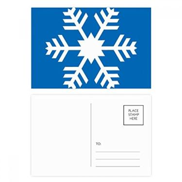 Imagem de Conjunto de cartões postais de aniversário com desenho de floco de neve azul esporte de inverno cartão de agradecimento