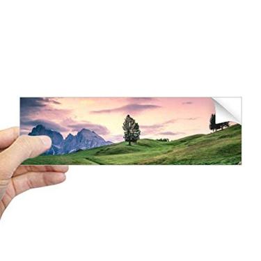 Imagem de DIYthinker Adesivo retangular de para-choque, árvore, grama do céu, adesivo para janela