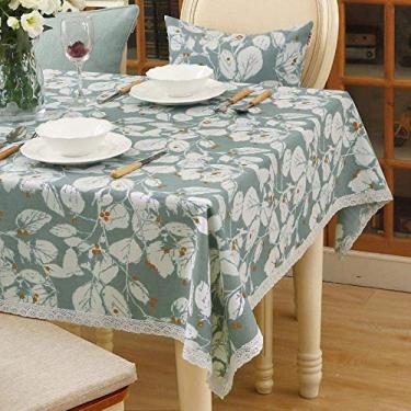 Imagem de toalhas de mesa oblongas retangulares imprimir design para casa decoração de jantar cozinha jardim toalha de mesa ao ar livre folha de renda 60 × 60cm
