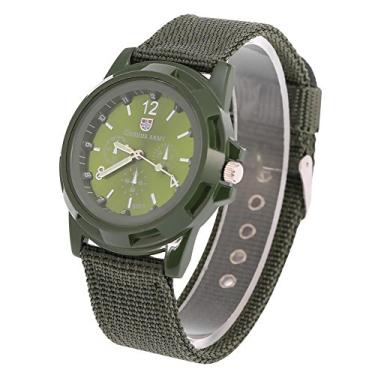 Imagem de Homens relógio digital eletrônico relógio de pulso homens banda de nylon durável esporte moda legal relógios de pulso (verde)