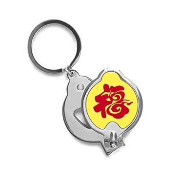 Imagem de Traveling China — Cortador de unhas de dedo vermelho com palavras felizes