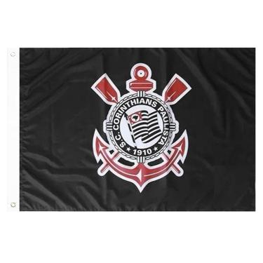 Imagem de Bandeira Oficial do Corinthians 135 x 195 cm - 3 panos-Unissex