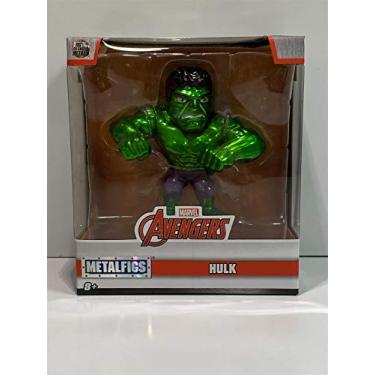 Imagem de Jada Toys Hulk dos Vingadores da Marvel Metalfigs, boneco colecionável de 10 cm, 100% metal fundido, verde metálico