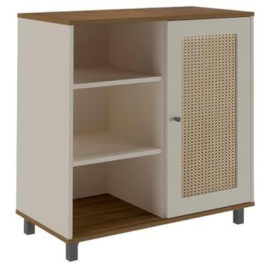 Imagem de Buffet com porta de abrir CHARLOTTE cor Pinho/Off White - Artely