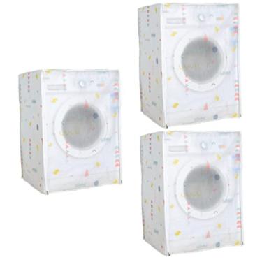 Imagem de Zerodeko 3Pcs Capa De Secadora De Roupas Protetor De Máquina De Lavar Capa De Pano Protetor Capa De Poeira Capa De Máquina De Lavar Capa De Máquina De Lavar Ventilador Elétrico Capa De