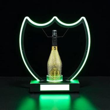 Imagem de Recarregável Led Luminoso Garrafa De Vinho Titular Champanhe Cocktail Display Rack Garrafa De Vinho Glorificador Apresentador Para Festa Discoteca,D,Enchanting12