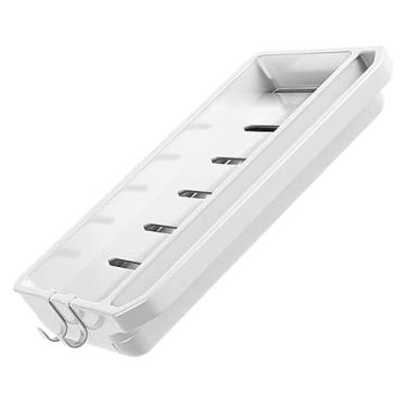 Imagem de IMUSINICE Prateleiras de armazenamento de cozinha Prateleiras de armazenamento Suporte de pano de prato suporte de prato suporte de drenagem para pia de esponja escorredor de esponja escova de esponja rack de pano de prato prateleira pp torneira branca