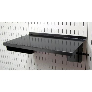 Imagem de Wall Control Prateleira Pegboard de 22,8 cm de profundidade para montagem de prateleira de pegboard apenas para uso Brand Slotted Pegboard - Preto