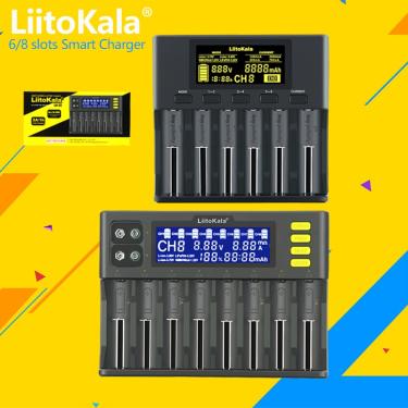 Imagem de Liitokala-lítio bateria carregador lii-s8 lii-s6 lii-pd4 lii-pd2 lii-s2 lii-s4 lii-402 lii-202 18650