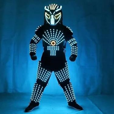Imagem de Earthradius RGB Colorful Led Luminous Robot Suit With LED Helmet LED Growing Light Performance Stage Costume (L)