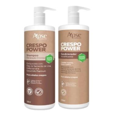 Imagem de Apse Cosmetics, Kit Shampoo e Condicionador Acidificante Crespos 1 Litro Apse