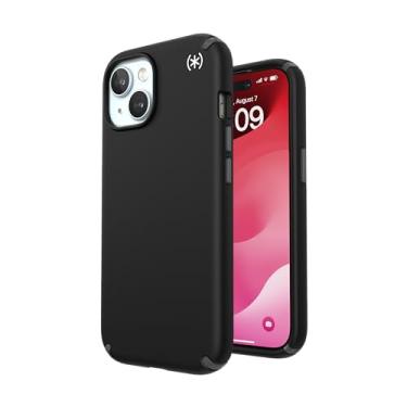 Imagem de Speck Capa preta para iPhone 15 - Capa fina para iPhone 15 - Capa para iPhone 15 de 6,1 polegadas - compatível com, capa para iPhone 14 - Capa para iPhone 13 - Presidio2 Pro preta/cinza ardósia/branco
