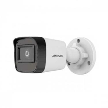 Imagem de Câmera IP Hikvision DS‑2CD1021G0‑I 2 MP Bullet – 1080p, Lente 2,8 mm, Corpo Branco, Visão Noturna IR, PoE/12 V‑DC