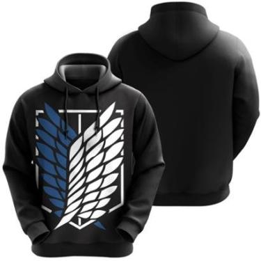 Imagem de Blusa Moletom Sublimação Blusão Full Print com Capuz Anime Novidade-Unissex