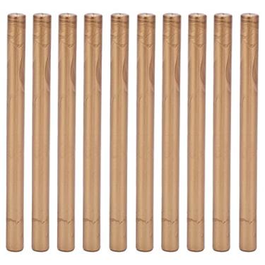 Imagem de Vara de cera de vedação, 10 peças de varas flexíveis de vedação quente para decoração de convite de casamento diy, envelopes, cartões, pacotes de vinho, embrulho de presente (Brons guld)