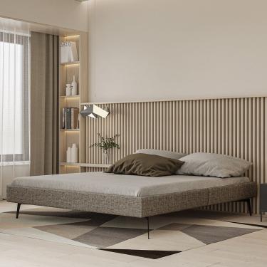 Imagem de Base Bi Partida Slim King em Linho sem Cabeceira Skybox