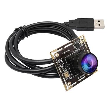 Imagem de ELP 170 graus olho de peixe Raspberry Pi 1080p H.264 microfone PC Web USB câmera de segurança para laptop grande angular mini UVC USB2.0 placa de vídeo áudio webcam 2MP CMOS AR0330 Lightburn câmera