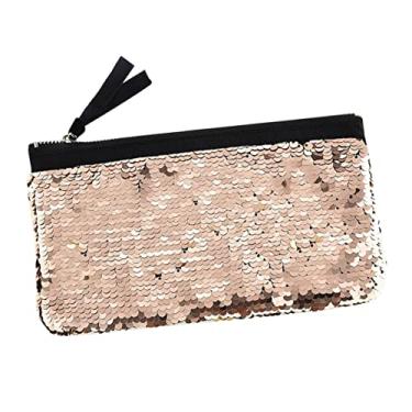 Imagem de Bolsa feminina reversível com lantejoulas, bolsa com zíper, carteiras para mulheres, bolsa de higiene pessoal, bolsa feminina, bolsa de maquiagem, carteira infantil, bolsa de cosméticos feminina, bols