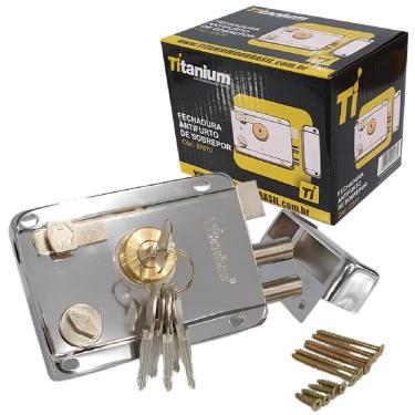 Imagem de Fechadura Anti-Furto Tetra de Sobrepor p/ Portão /Trava Alta Segurança