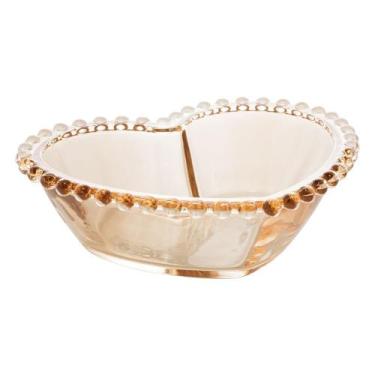 Imagem de Conjunto 2 Bowls Cristal Coração Pearl 15X13x5cm Âmbar - Wolff