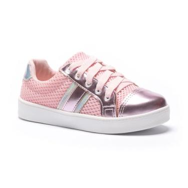 Imagem de Tênis Infantil Feminino Tininha Moda Fashion Casual Oferta (Rosê, BR, Criança de 4 a 8 anos, Numérico, 34)