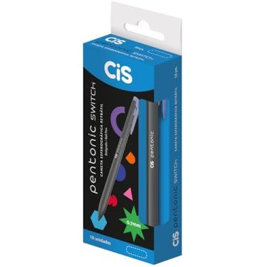 Imagem de Caneta Esferográfica Retrátil PENTONIC SWITCH Azul Caixa com 12 unidades