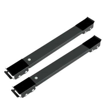 Imagem de Generic Suporte base de geladeira para máquina de lavar, suporte extensível de 17.7 "-27.5" para secadores de roupa móveis para freezers e móveis, PRETO