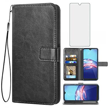Imagem de Asuwish Compatível com Moto E7 Power/Motorola E7i Power/Lenovo K13 capa carteira de vidro temperado protetor de tela de couro flip suporte para cartão capas de telefone para MotoE7Power E7Power