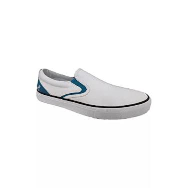 Imagem de Hurley Tênis masculino Kayo Slip-On, branco/Biscay Bay, 45, Branco/Biscay Bay, 45