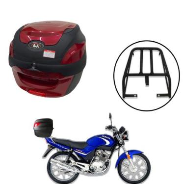Imagem de Baú 41 litros Awa Proos com Bagageiro para YBR 125 2000-2008, Vinho