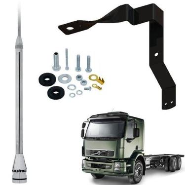 Imagem de Antena Móvel PX Marinox 2,70 metros Alongador Inox 60cm + Suporte Volv