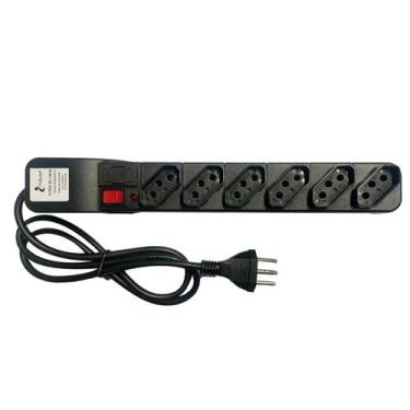 Imagem de Filtro De Linha Indusat 6 Tomadas Régua Com Fusível Cabo 1m