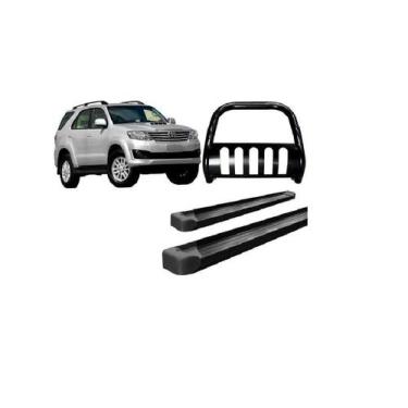 Imagem de Kit Estribo Plataf+quebra Mato C/ Chapa Preto Sw4 Até 2015 - HOZZ