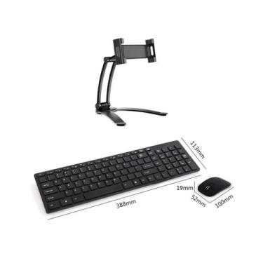 Imagem de Teclado + Mouse + Suporte Articulado Tablet Sm Galaxy S6 Lite - Multi 